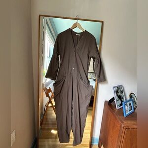 Black Crane jumpsuit, olive, medium